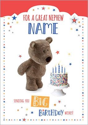 Barley Bear Nephew Birthday Card
