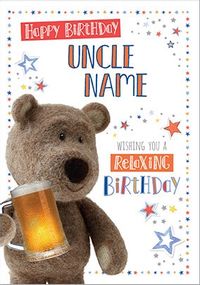 Tap to view Barley Bear Uncle Birthday Card