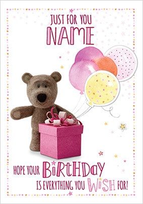 Barley Bear Personalised Birthday Card