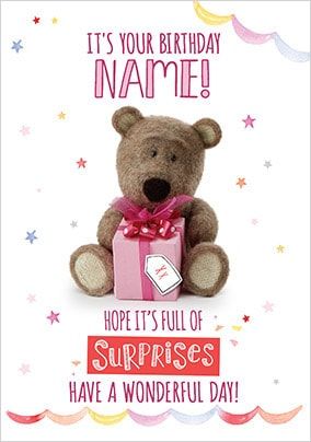 Barley Bear Birthday Surprise Card