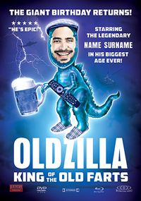 Tap to view Oldzilla - King of the Old Farts Photo Birthday Card