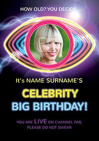 Celebrity Big Birthday Photo Card