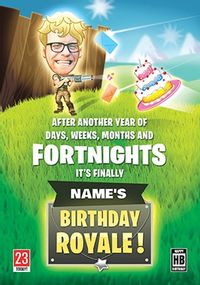 Tap to view Fortnights Spoof Photo Birthday Card