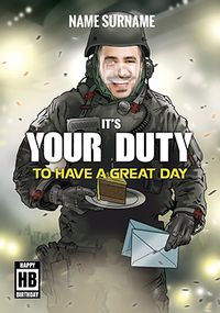 It's Your Duty Gaming Birthday Card