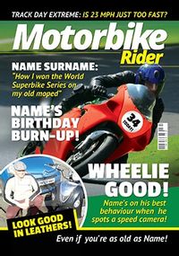 Hot Mags - Birthday Card Motorbike Rider