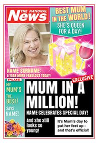 Mum Photo Upload National News Birthday Card