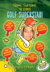 Tap to view The Ultimate - Birthday Card The Ultimate Golf Superstar