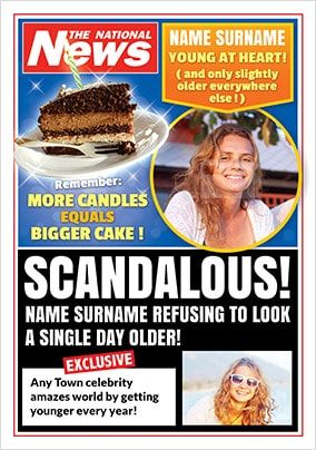 Scandalous Photo Upload National News Birthday Card