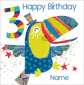 Boys Personalised Toucan Birthday Card