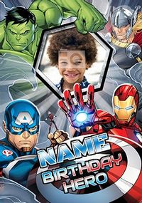 Tap to view Avengers Photo Birthday Card