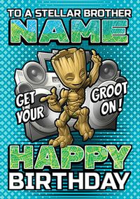 Tap to view Baby Groot Brother Birthday Card