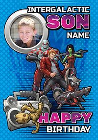 Guardians of the Galaxy Son Photo Birthday Card