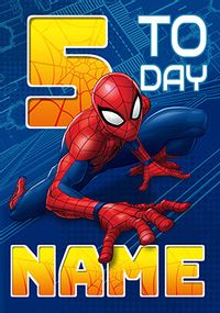 Tap to view Spider-Man Age 5 Birthday Card