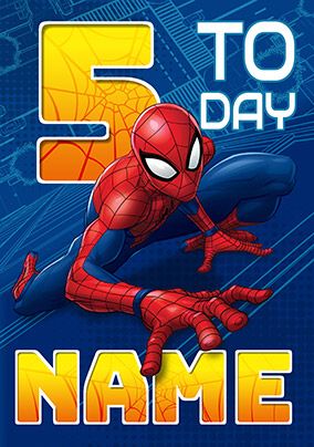 Spider-Man Age 5 Birthday Card