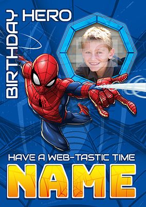 Spider-Man Photo Birthday Card