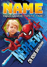 Tap to view Spider-Man Photo Birthday Card - Nephew