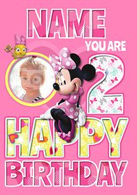 Minnie Mouse Age 2 Photo Card