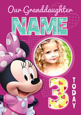 Grandadughter Daughter Personalised & Hand Made Minnie Mouse Birthday Card 