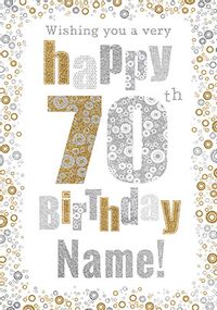 Tap to view 70th Birthday Card Bubbles - Milestone Birthday