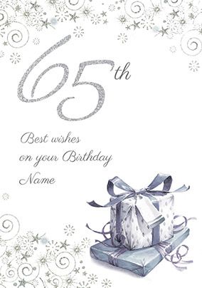 65th Birthday Card Presents - Milestone Birthday