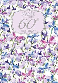 60th Birthday Card Floral - Milestone Birthday