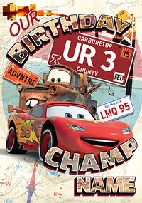 Tap to view Disney Cars - Birthday Card Age 3