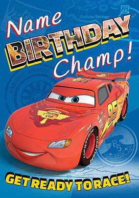Disney Cars - Birthday Card Champ