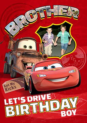 Disney Cars - Birthday Card Brother