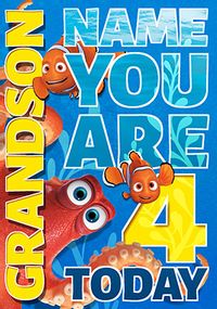 Tap to view Finding Dory - Birthday Card Grandson You're 4
