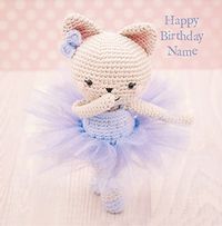 Tap to view Ballerina Cat Personalised Birthday Card