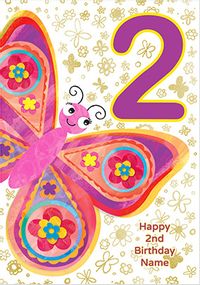 Tap to view Butterfly 2 Today Birthday Card