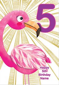 Tap to view Flamingo 5 Today Birthday Card