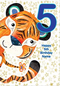 Tiger 5 Today Birthday Card