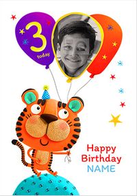 Tap to view Tiger Photo Upload 3 Today Birthday Card