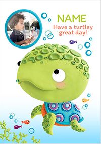 Turtle Photo Upload Birthday Card
