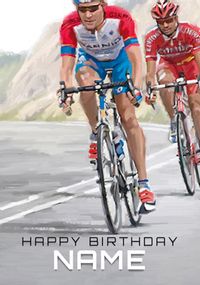Man's World - Birthday Card Passionate Cyclist