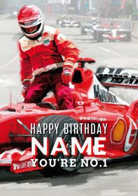 Man's World - Birthday Card You are No.1