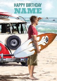 Tap to view Man's World - Birthday Card Mid Morning Surf