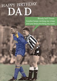 Football Dad Birthday Card - Crisps and Nuts