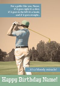 Game On - Birthday Card Golfing Miracle