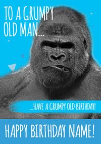 Paw Play - Birthday Card Grumpy Old Man
