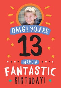 Tap to view You're 13 Birthday Card - Rock Paper Awesome