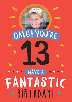 You're 13 Birthday Card - Rock Paper Awesome