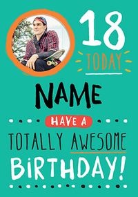 Tap to view 18 Today Birthday Card - Rock Paper Awesome