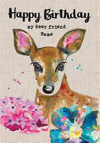 Sarah Kelleher - Deer Friend Personalised Card