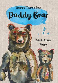 Sarah Kelleher - Daddy Bear Personalised Card