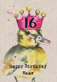Sarah Kelleher - 16th Birthday Personalised Card