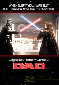 Star Wars A New Hope Master Dad Birthday Card
