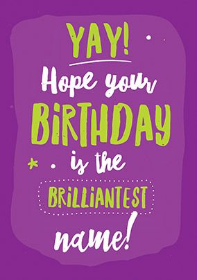 Brilliantest Birthday Personalised Card