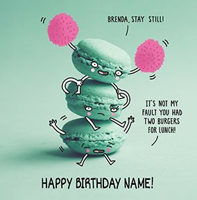 Burgers For Lunch Personalised Birthday Card